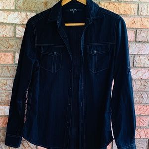 BLACK/ RUE 21  BUTTON DOWN SHIRT